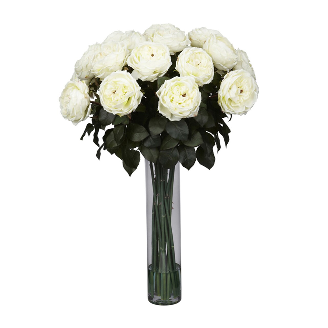 Nearly Natural Home Seasonal Decorative Fancy Rose Silk Flower Arrangement